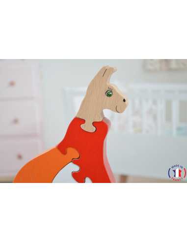 Puzzles bois vintage Hoppy Kangourou et animaux Sifo puzzle enfant -   France